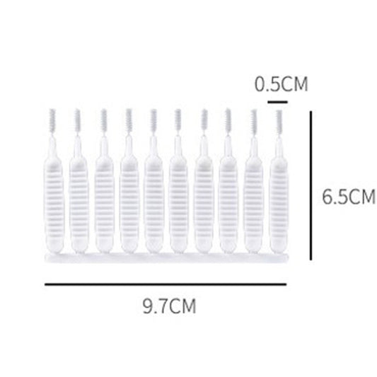 10pcs /Pack Multifunctional Shower Hole Cleaning Brush Anti-Blocking Bath Faucet Washing Tool(White) - Sponges, Cloths & Brushes by buy2fix | Online Shopping UK | buy2fix