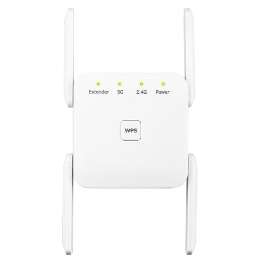 1200Mbps 2.4G / 5G WiFi Extender Booster Repeater Supports Ethernet Port White EU Plug by buy2fix