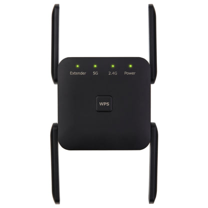 1200Mbps 2.4G / 5G WiFi Extender Booster Repeater Supports Ethernet Port Black US Plug by buy2fix