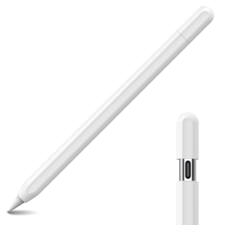 For Apple Pencil (USB-C) AhaStyle PT65-3 Silicone Same Color Protective Case(White) by AhaStyle