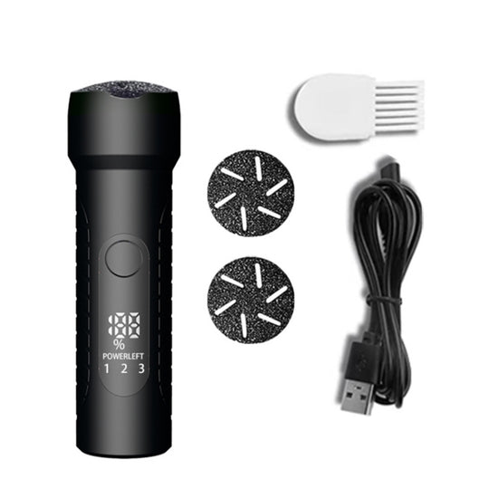 Electric Foot File Pedicure Kit Waterproof Feet Callus Remover, Spec: Matte Black