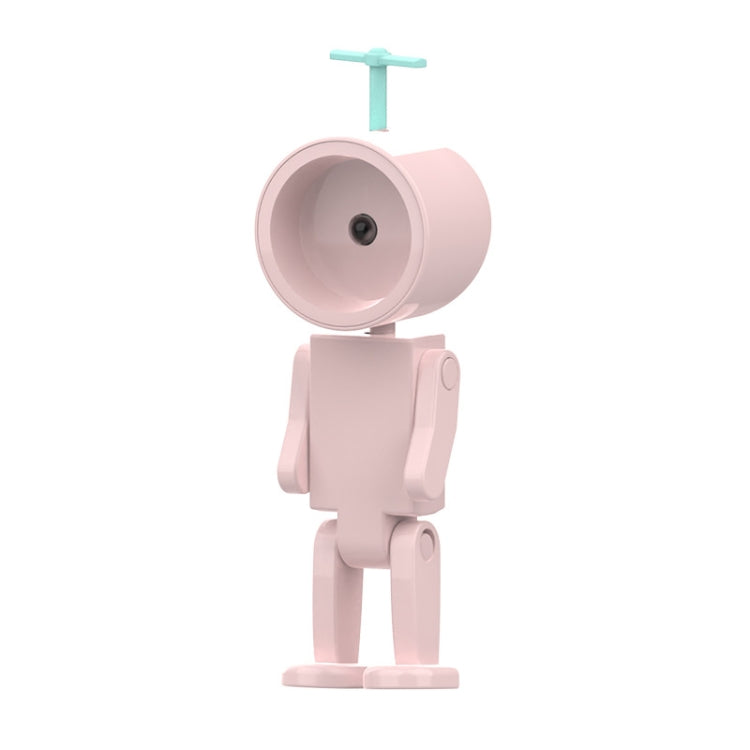 Mini Astronaut Magnetic LED Night Light Desktop Building Block Ornaments Desk Lamp, Color: Round Pink by buy2fix