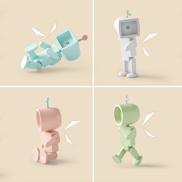 Mini Astronaut Magnetic LED Night Light Desktop Building Block Ornaments Desk Lamp, Color: Round White by buy2fix