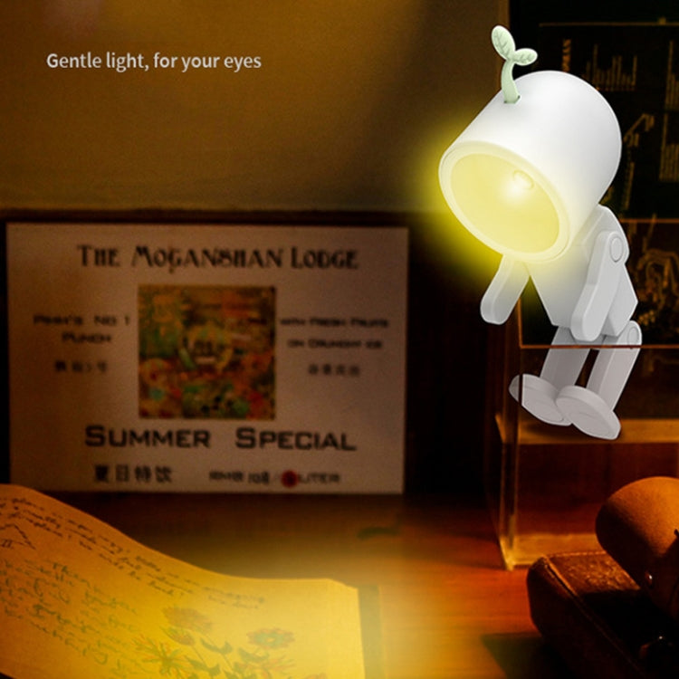 Mini Astronaut Magnetic LED Night Light Desktop Building Block Ornaments Desk Lamp, Color: Square White by buy2fix