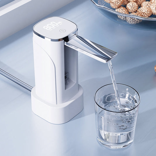 Digital Display Foldable Water Bottle Pump Electric Water Dispenser(White) - Drinking Tools by buy2fix | Online Shopping UK | buy2fix