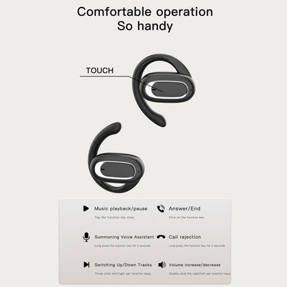 T35 OWS Adjustable Ear-Hook Call Noise Reduction Wireless Bluetooth 5.3 Earphones(Blue) - Bluetooth Earphone by buy2fix | Online Shopping UK | buy2fix