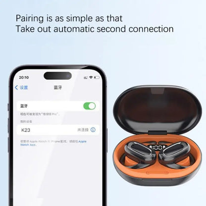 T35 OWS Adjustable Ear-Hook Call Noise Reduction Wireless Bluetooth 5.3 Earphones(Blue) - Bluetooth Earphone by buy2fix | Online Shopping UK | buy2fix