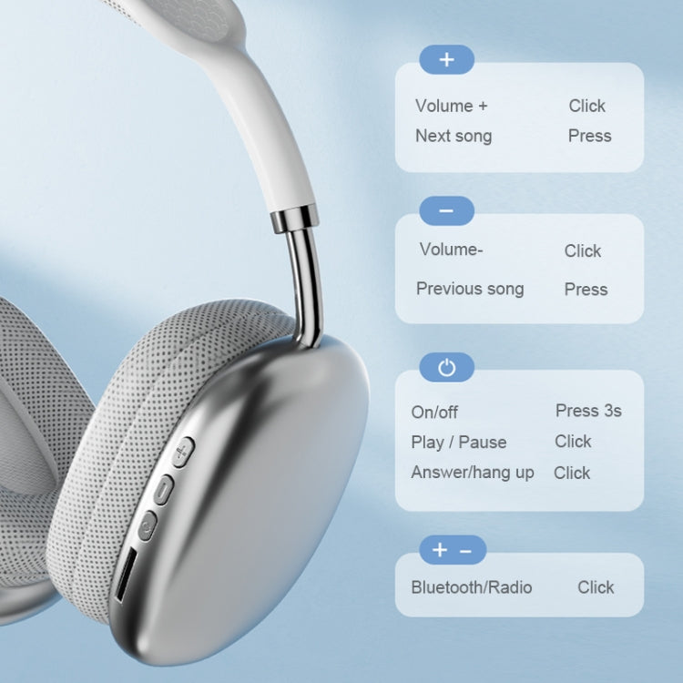 P9 Pro Max HiFi Sound Effect Noise Reduction Wireless Bluetooth Headset(Blue) by buy2fix