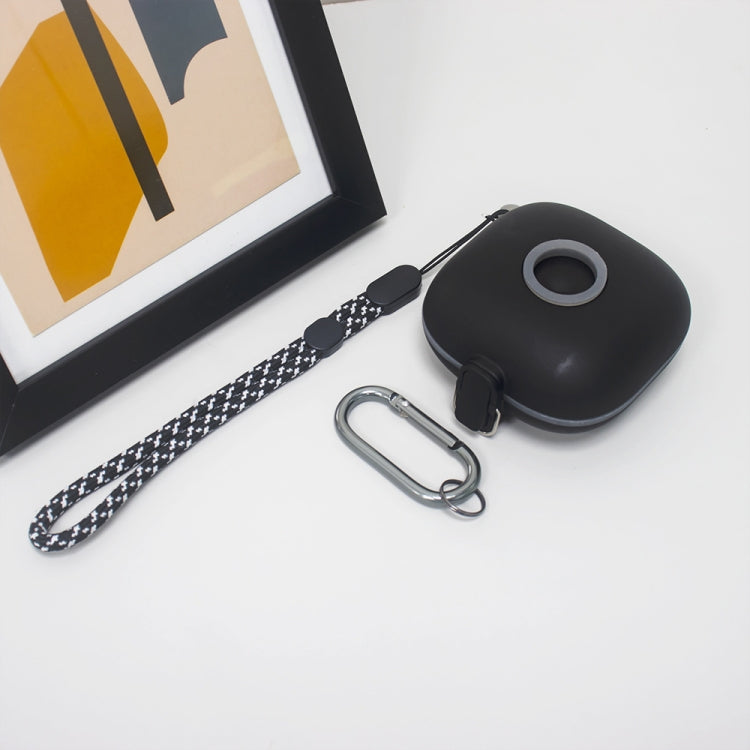 For Beats Fit Pro Switch Type Anti-fall Earphone Protective Case with Buckle Lanyard(Black) by buy2fix