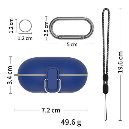 For Beats Fit Pro Switch Type Anti-fall Earphone Protective Case with Buckle Lanyard(Black) by buy2fix