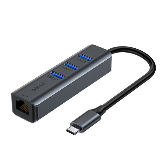 JINGHUA Gigabit LAN Converter For Computer External Driverless Network Card, Specification: Type-C Four Port - USB Network Adapter by JINGHUA | Online Shopping UK | buy2fix
