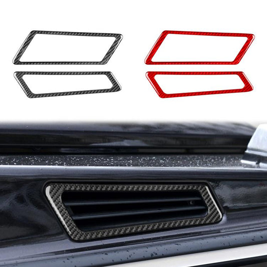 For Mercedes-Benz G-Class W463 2pcs /Set Hood Both Sides Air Vent Stickers(Black) - Car Interior Mouldings by buy2fix | Online Shopping UK | buy2fix