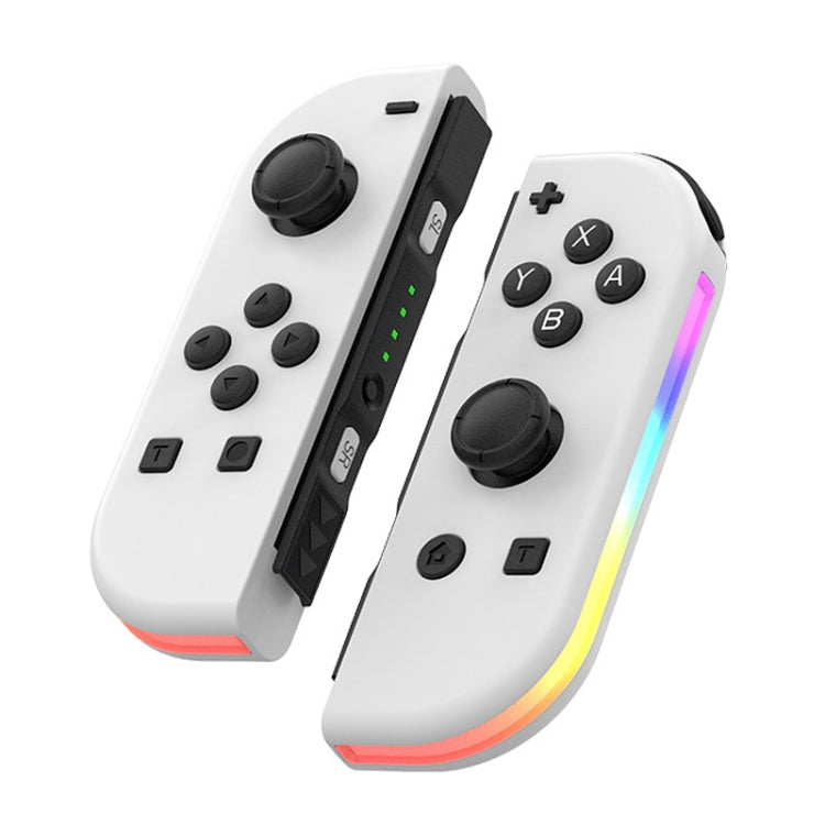 JOY-02 Gaming Left And Right Handle With RGB Lights Body Feel Bluetooth Gamepad For Switch / Switch OLED / Switch Pro / Switch Lite / Switch Joycon(White) by buy2fix