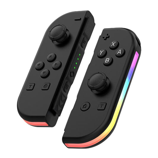 JOY-02 Gaming Left And Right Handle With RGB Lights Body Feel Bluetooth Gamepad For Switch / Switch OLED / Switch Pro / Switch Lite / Switch Joycon(Black) - Gamepads by buy2fix | Online Shopping UK | buy2fix
