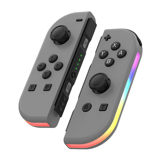 JOY-02 Gaming Left And Right Handle With RGB Lights Body Feel Bluetooth Gamepad For Switch / Switch OLED / Switch Pro / Switch Lite / Switch Joycon(Grey) - Gamepads by buy2fix | Online Shopping UK | buy2fix