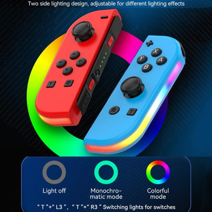 JOY-02 Gaming Left And Right Handle With RGB Lights Body Feel Bluetooth Gamepad For Switch / Switch OLED / Switch Pro / Switch Lite / Switch Joycon(Grey) - Gamepads by buy2fix | Online Shopping UK | buy2fix
