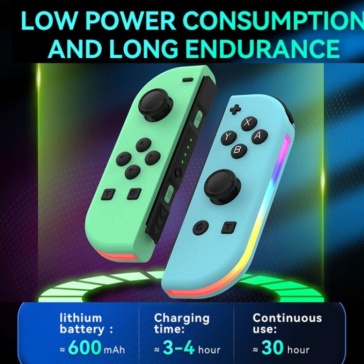 JOY-02 Gaming Left And Right Handle With RGB Lights Body Feel Bluetooth Gamepad For Switch / Switch OLED / Switch Pro / Switch Lite / Switch Joycon(Black) - Gamepads by buy2fix | Online Shopping UK | buy2fix