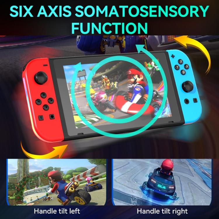 JOY-02 Gaming Left And Right Handle With RGB Lights Body Feel Bluetooth Gamepad For Switch / Switch OLED / Switch Pro / Switch Lite / Switch Joycon(Black) - Gamepads by buy2fix | Online Shopping UK | buy2fix