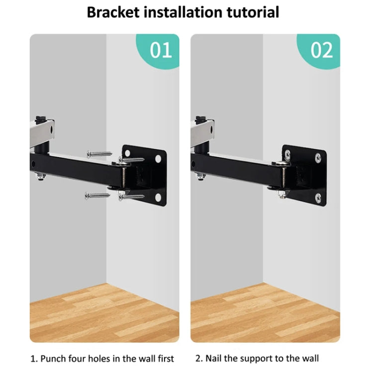 Tablet Wall Mount Holder Foldable Extendable Aluminum Alloy Mount With Anti Theft Security Lock - Lazy Bracket by buy2fix | Online Shopping UK | buy2fix
