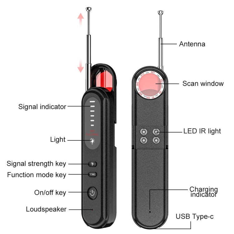 T01 Wireless Detector Camera Anti-eavesdropping Positioning GPS Alarm by buy2fix