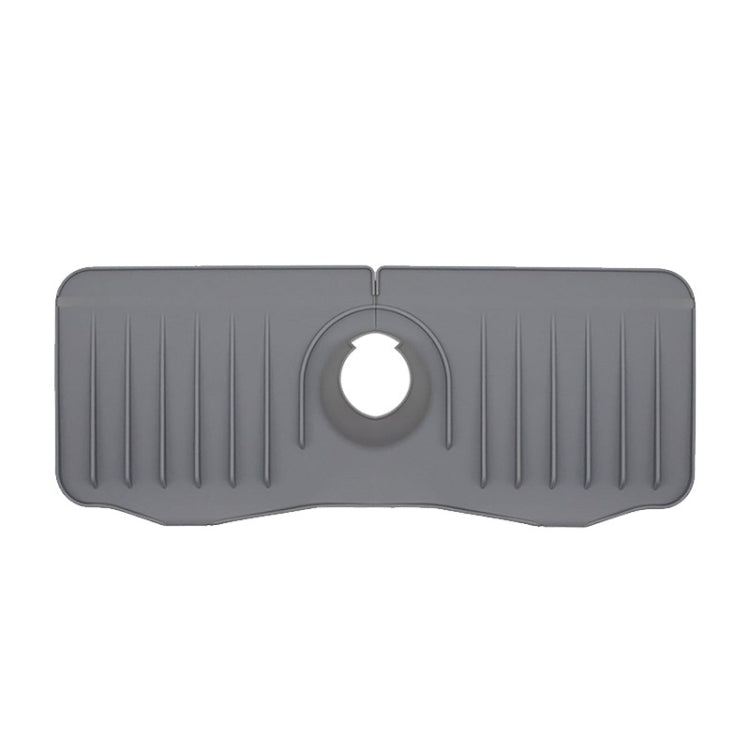Bathroom Kitchen Silicone Faucet Anti-Splash Drain Mat, Color: Grey(37x14.7x2cm) - Faucets & Accessories by buy2fix | Online Shopping UK | buy2fix