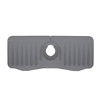 Bathroom Kitchen Silicone Faucet Anti-Splash Drain Mat, Color: Grey(37x14.7x2cm) - Faucets & Accessories by buy2fix | Online Shopping UK | buy2fix