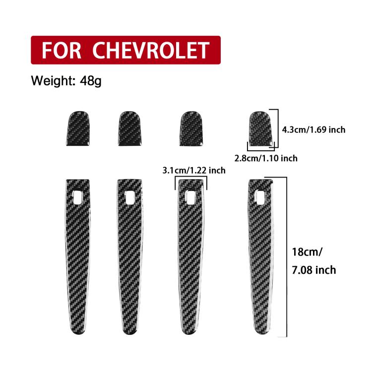 For Chevrolet Malibu 2016-2021 8pcs /Set Left-Hand Drive Exterior Door Handle Sticker(Black) - Car Interior Mouldings by buy2fix | Online Shopping UK | buy2fix