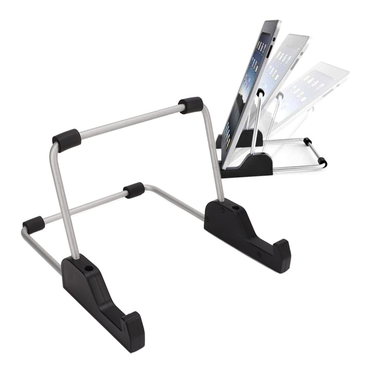 Adjustable Foldable Universal Tablet Holder Metal Stand Storage Bracket(TS-02) - Desktop Holder by buy2fix | Online Shopping UK | buy2fix