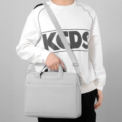 17.3 inch Portable Crossbody Air Bag Gaming Computer Laptop Shoulder Bag(Light Gray) by buy2fix