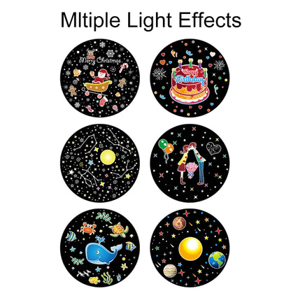 Rotatable Cartoon Atmosphere Projection Lamp Music Night Light, Spec: Bluetooth Remote Model(Rabbit) by buy2fix