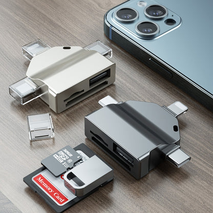 7 In 1 Multi-function OTG Card Reader for iPhone / Android Phone / Huawei / Laptops(Black) by buy2fix