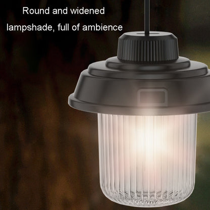 Outdoor LED Camping Light Canopy Hanging Lamp Portable Camping Tent Lights, Style: Charging Model Black by buy2fix