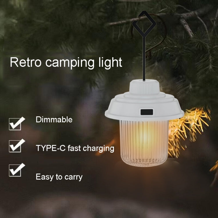 Outdoor LED Camping Light Canopy Hanging Lamp Portable Camping Tent Lights, Style: Charging Model Black by buy2fix