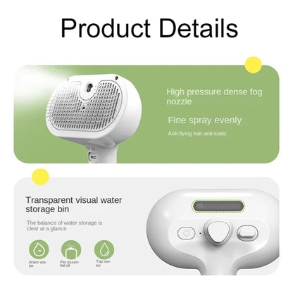 RK56 USB Charging Spray Pet Grooming Comb Cat and Dog Hair Removal Tool Pet Products(Pink) - Grooming by buy2fix | Online Shopping UK | buy2fix