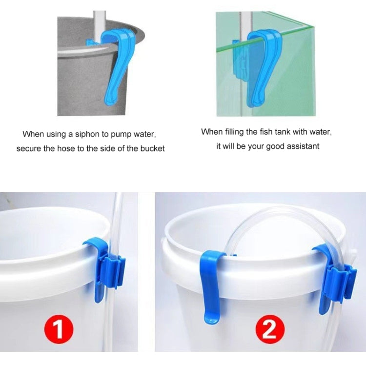 5pcs Multifunctional Fish Tank Aquarium Water Pipe Fixing Clip(Blue) - Fish Tanks & Accessories by buy2fix | Online Shopping UK | buy2fix