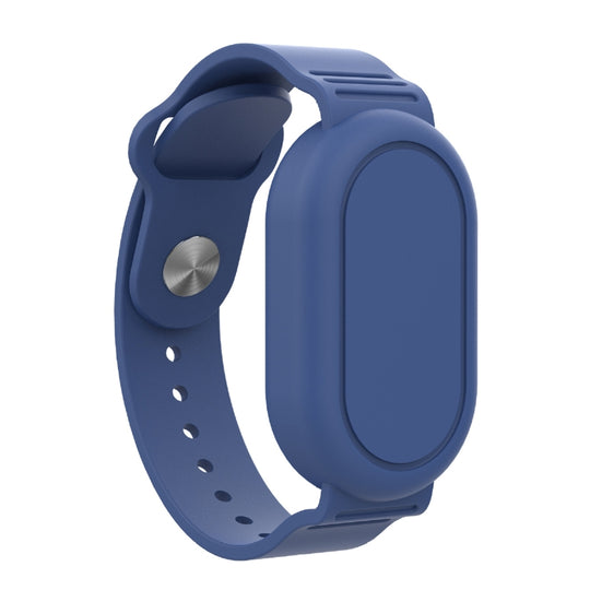 For Samsung Galaxy SmartTag 2 Bracelet Silicone Protective Case Positioning Anti Loss Tracker Life Waterproof Wristband(Deep Blue)