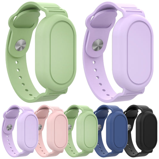 For Samsung Galaxy SmartTag 2 Bracelet Silicone Protective Case Positioning Anti Loss Tracker Life Waterproof Wristband(Black) - SmartTag Accessories by buy2fix | Online Shopping UK | buy2fix