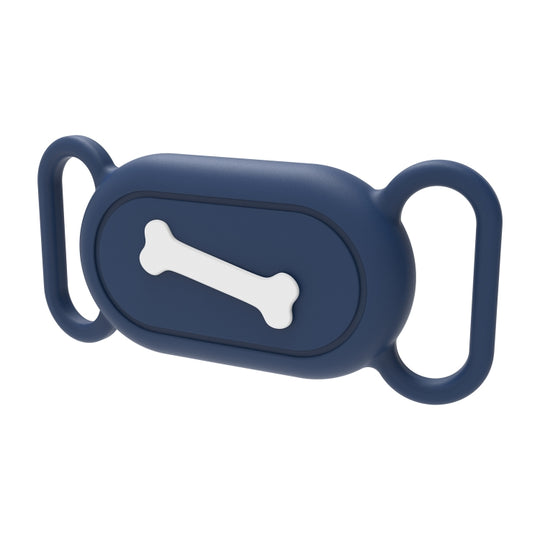 For Samsung Galaxy SmartTag 2 Pet Life Waterproof Silicone Protective Case, Color: Deep Blue Bone