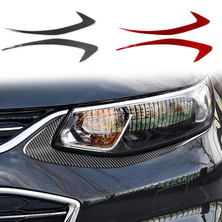For Chevrolet Malibu 2016-2024 2pcs /Set Left-hand Drive Headlight Eyebrow Sticker(Black) - Car Interior Mouldings by buy2fix | Online Shopping UK | buy2fix