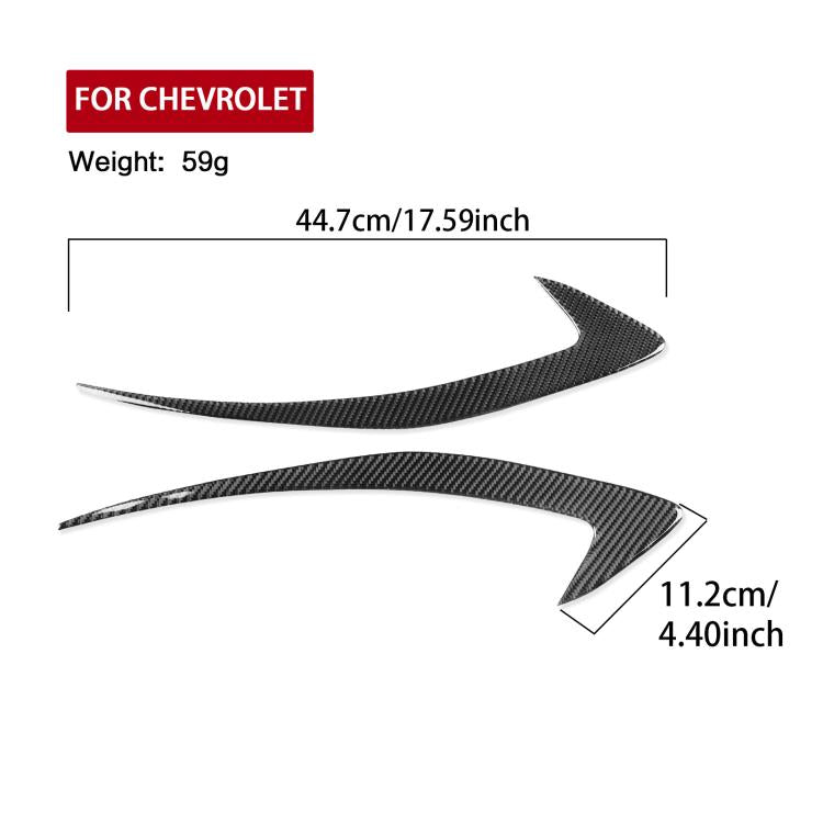For Chevrolet Malibu 2016-2024 2pcs /Set Left-hand Drive Headlight Eyebrow Sticker(Black) - Car Interior Mouldings by buy2fix | Online Shopping UK | buy2fix