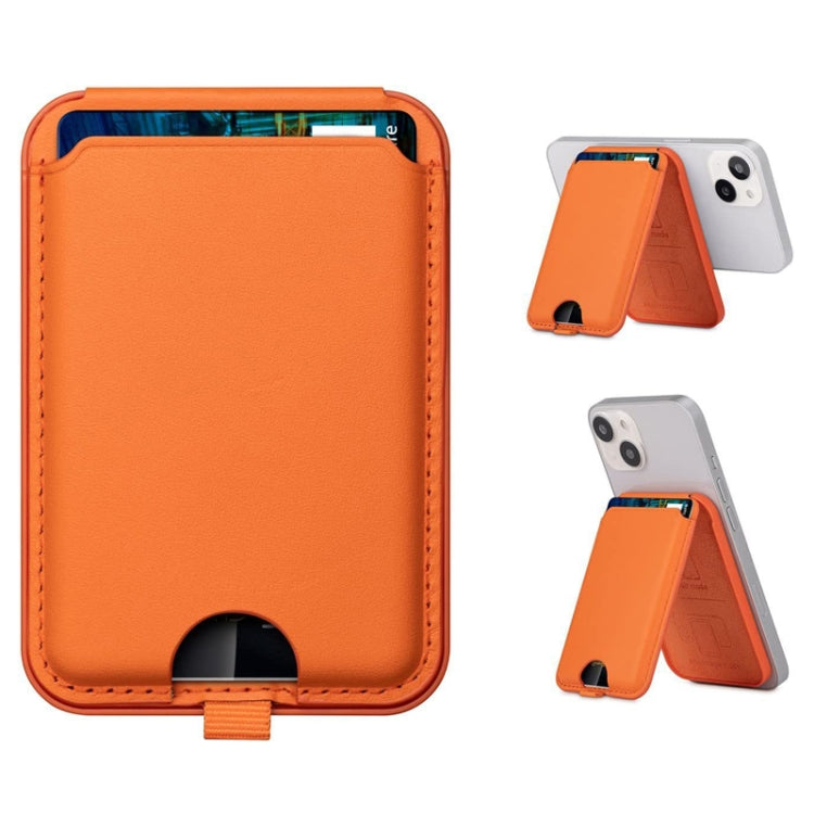 For IPhone 15 / 14 / 13 Series MagSafe Wallet Card Holder With Adjustable Stand(Brown) - Adhesive Card Holders by buy2fix | Online Shopping UK | buy2fix
