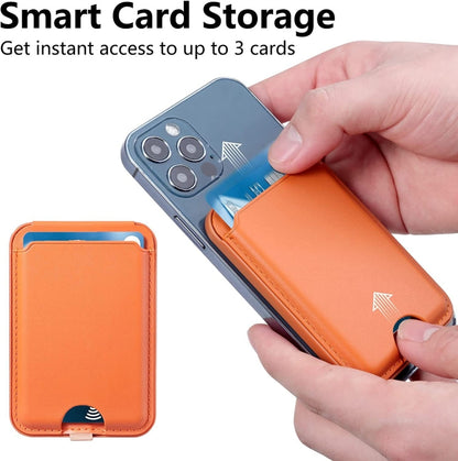 For IPhone 15 / 14 / 13 Series MagSafe Wallet Card Holder With Adjustable Stand(Brown) - Adhesive Card Holders by buy2fix | Online Shopping UK | buy2fix