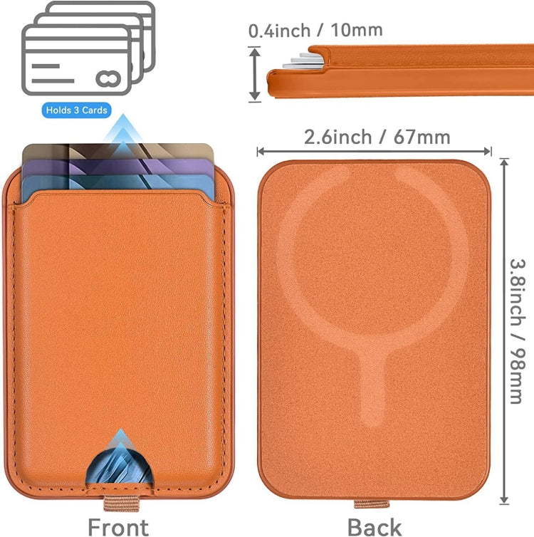 For IPhone 15 / 14 / 13 Series MagSafe Wallet Card Holder With Adjustable Stand(Brown) - Adhesive Card Holders by buy2fix | Online Shopping UK | buy2fix
