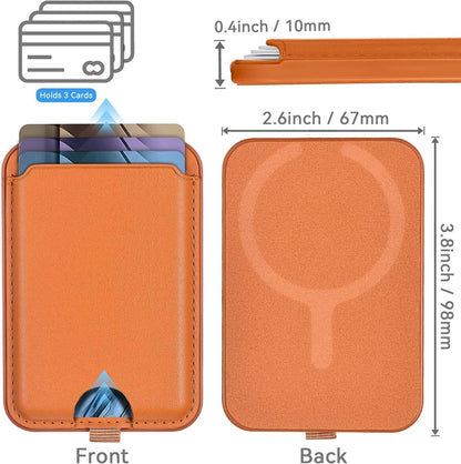 For IPhone 15 / 14 / 13 Series MagSafe Wallet Card Holder With Adjustable Stand(Brown) - Adhesive Card Holders by buy2fix | Online Shopping UK | buy2fix