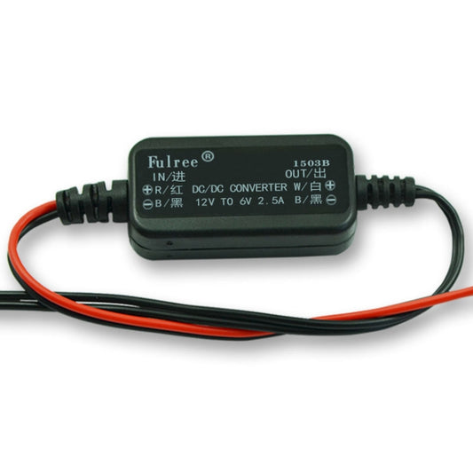 Fulree 12V To 6V 2.5A Vehicle Power Supply DC Ultra Thin Step-Down Power Converter - Car Modification by Fulree | Online Shopping UK | buy2fix