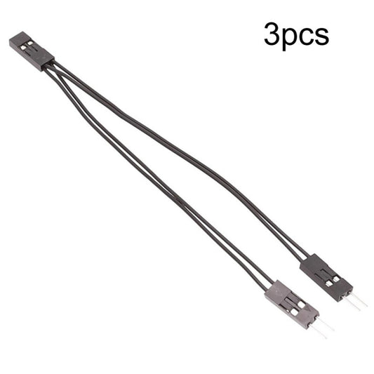 10cm 3pcs DuPont Terminal Wire DuPont 2.54 Connection Cable 2Pin 1 To 2 Wire One Female To Two Males by buy2fix