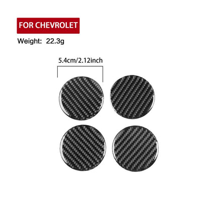 For Chevrolet Malibu 2016-2024 4pcs /Set Left-hand Drive Wheel Hub Sticker(Red) - Car Interior Mouldings by buy2fix | Online Shopping UK | buy2fix