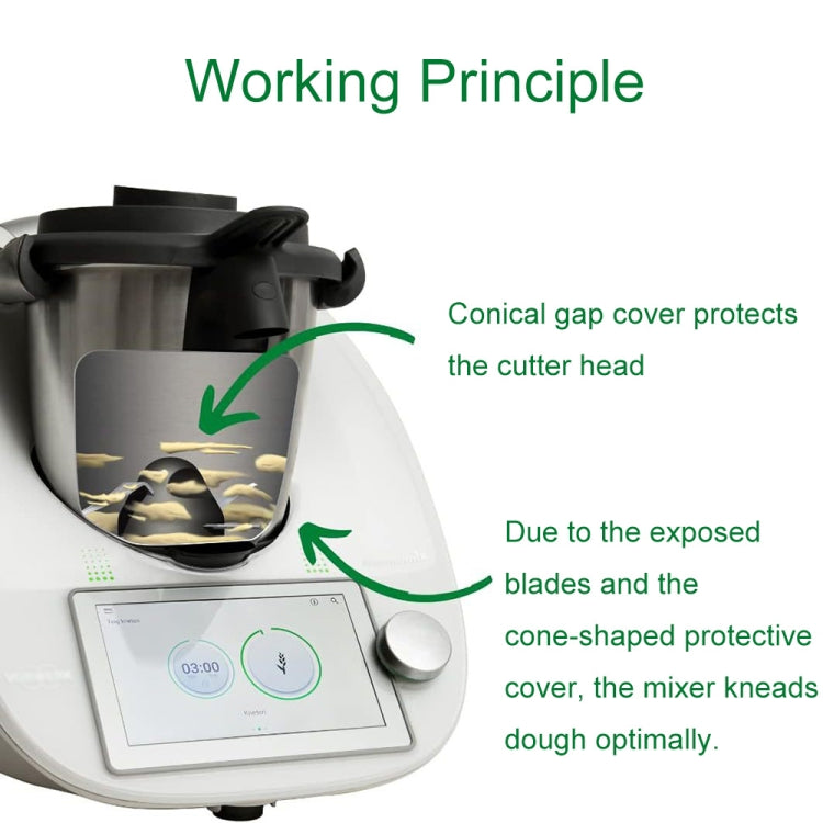 For Thermomix TM5 / TM6 Kitchen Machine Kneading Dough Blade Isolation Protective Cover(Black) - Food Disposer Parts by buy2fix | Online Shopping UK | buy2fix