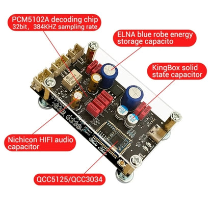 QCC5125 Bluetooth Lossless Decoder Board APTX Amplifier Wireless Receiver by buy2fix