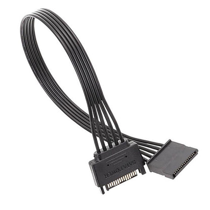 60cm Power Supply SATA 15Pin Male And Female Extension Cable Durable Hard Disk Drive Power Connection Cables by buy2fix
